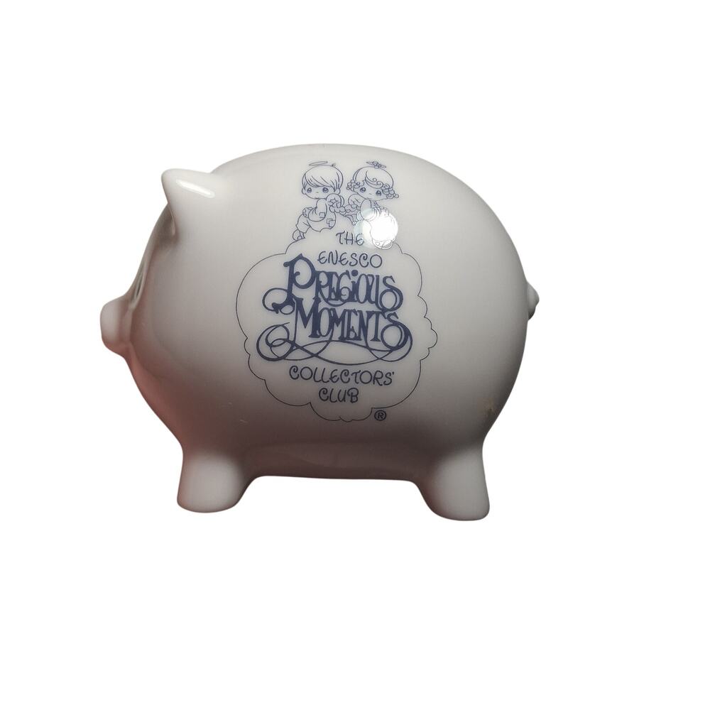 Precious Moments Collectors Club Piggy Bank #104832 2001 Enesco w/ Box Stopper